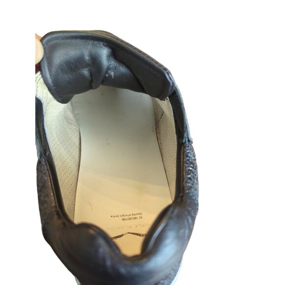 Voile Blanche black textured leather sneaker casual shoes - Picture 11 of 12